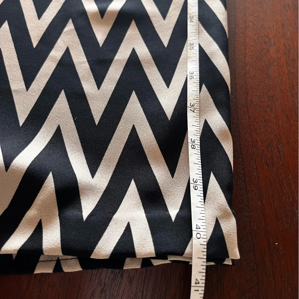 NWT AB STUDIO tan cream black geometric print palazzo pants - Picture 8 of 9